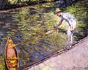 Gustave Caillebotte Boater Pulling on His Perissoire oil on canvas